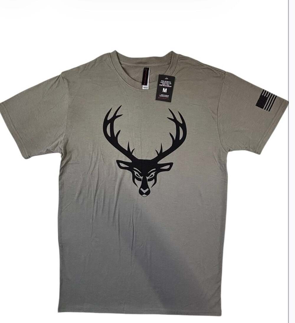 Bucked Up Flag T-Shirt Olive Green